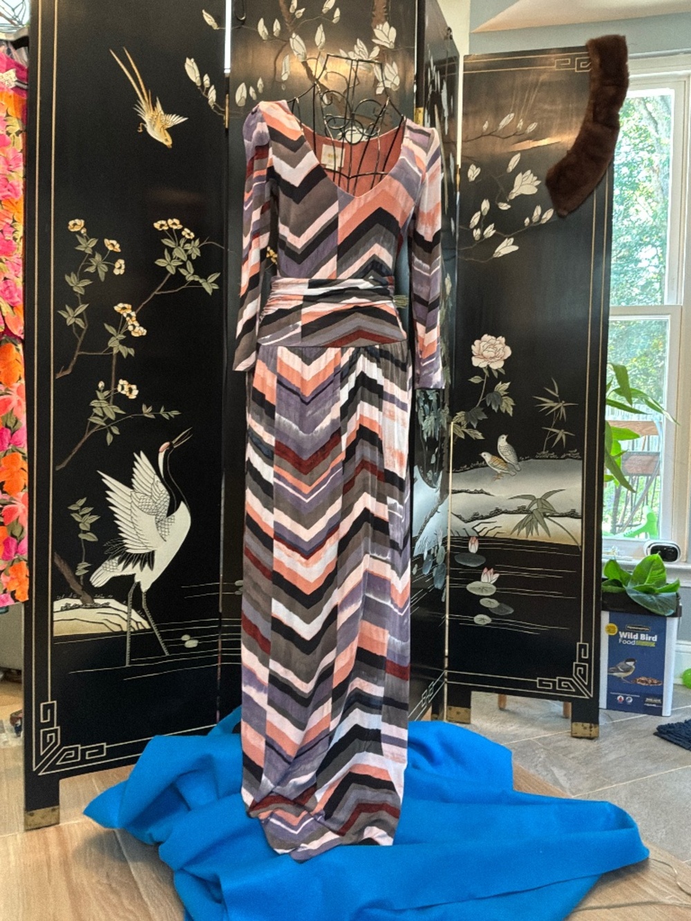 Anthropologie Maeve Novela Chevron Jersey Maxi Dress - Small for the tall gal